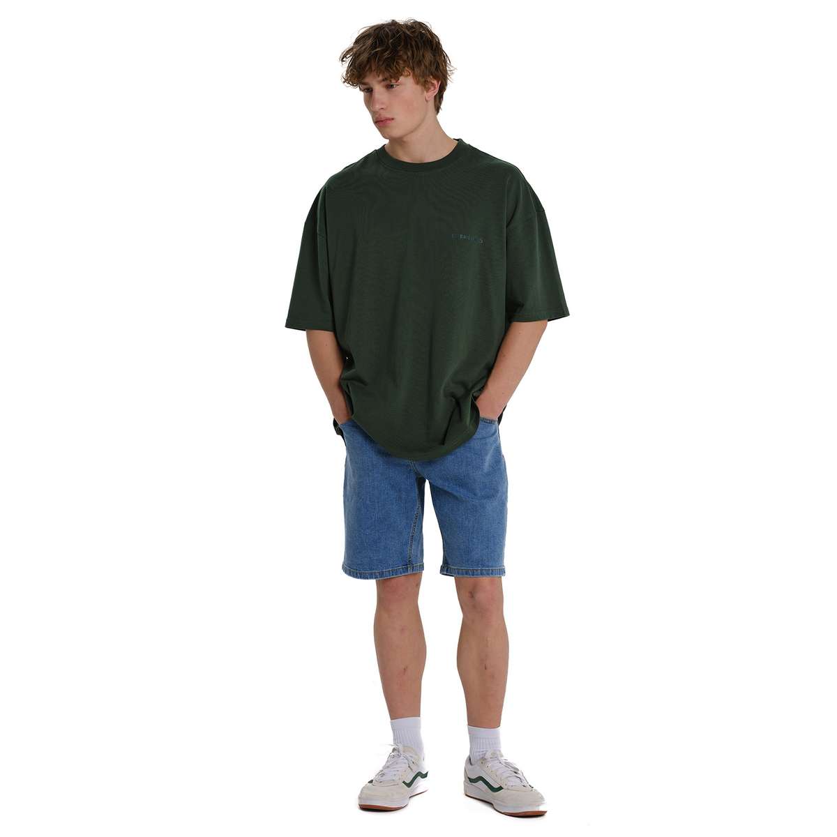 EMERSON MEN΄S OVERSIZED FIT COTTON T-SHIRT 261.EM33.100-FOREST-GREEN