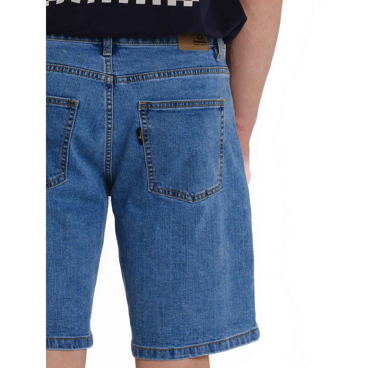EMERSON MEN’S COTTON STRETCH DENIM SHORTS 261.EM45.109-BLUE