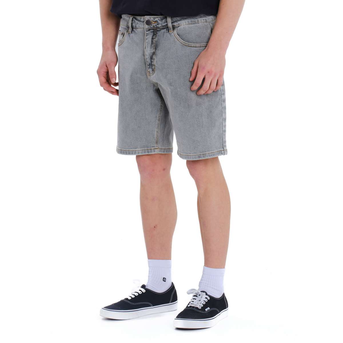 EMERSON MEN’S COTTON STRETCH DENIM SHORTS 261.EM45.209-LIGHT-GREY