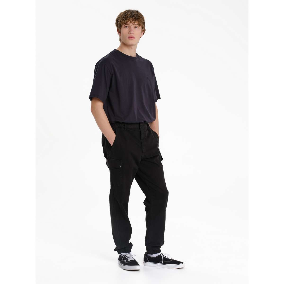 Emerson Ανδρικό Παντελόνι Cargo Regular Fit Cotton Ελαστικό Μαύρο