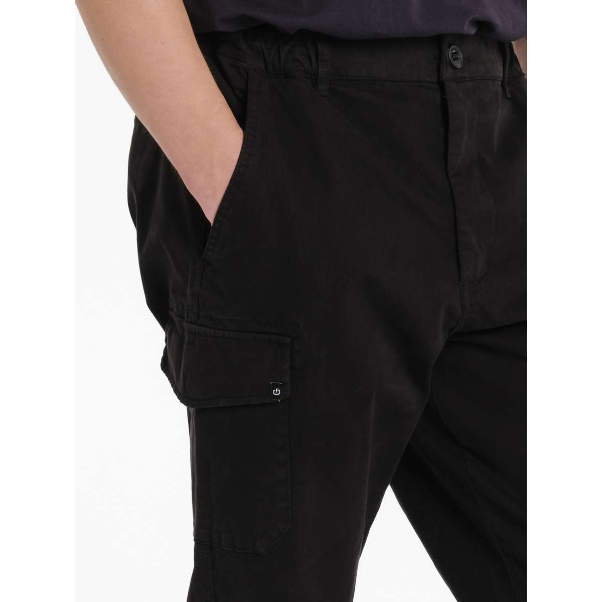 Emerson Ανδρικό Παντελόνι Cargo Regular Fit Cotton Ελαστικό Μαύρο