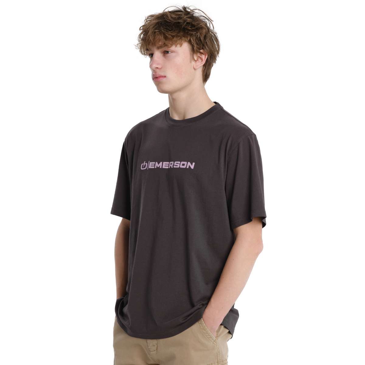 EMERSON LOGO ΑΝΔΡΙΚΟ ΚΟΝΤΟΜΑΝΙΚΟ T-SHIRT COTTON CHARCOAL - Γκρι - XL