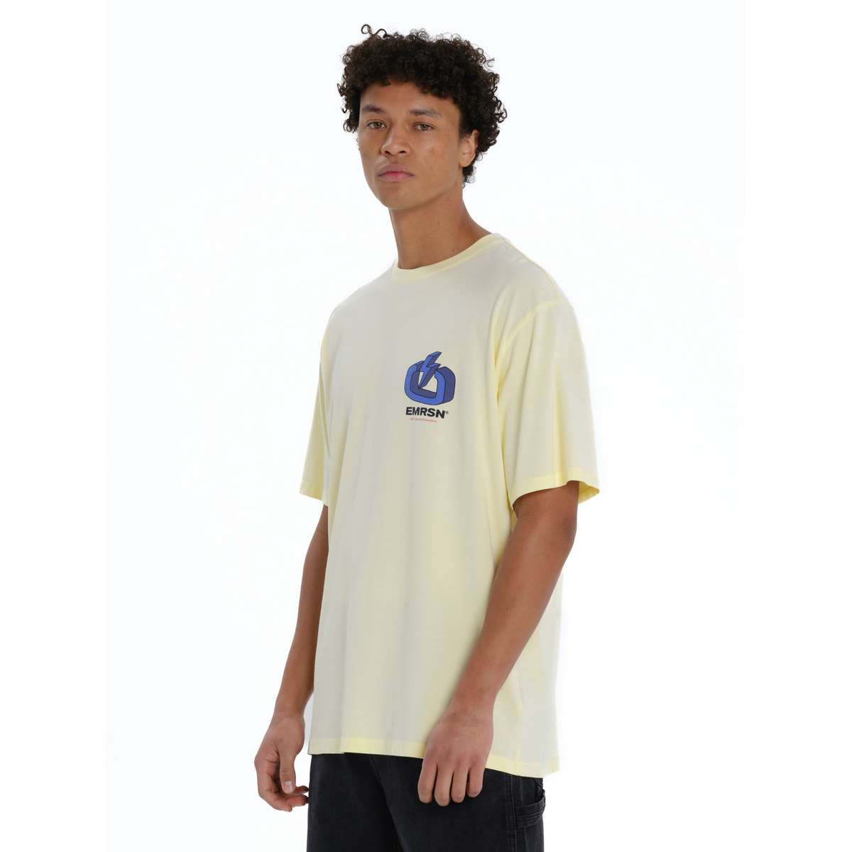 EMRSN ΄΄3D VISIONS COMPANY΄΄ ΑΝΔΡΙΚΟ T-SHIRT COTTON PALE YELLOW