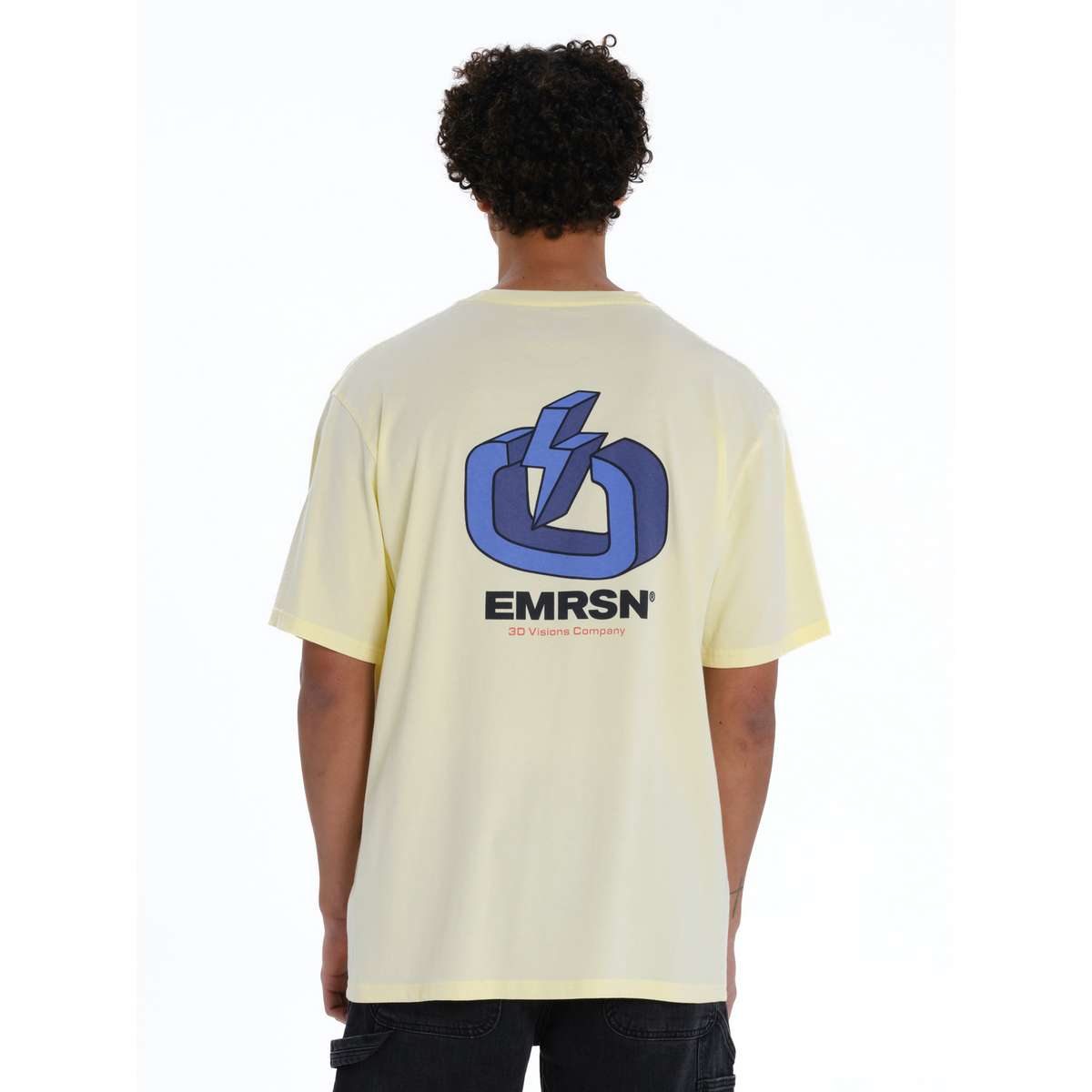 EMRSN ΄΄3D VISIONS COMPANY΄΄ ΑΝΔΡΙΚΟ T-SHIRT COTTON PALE YELLOW
