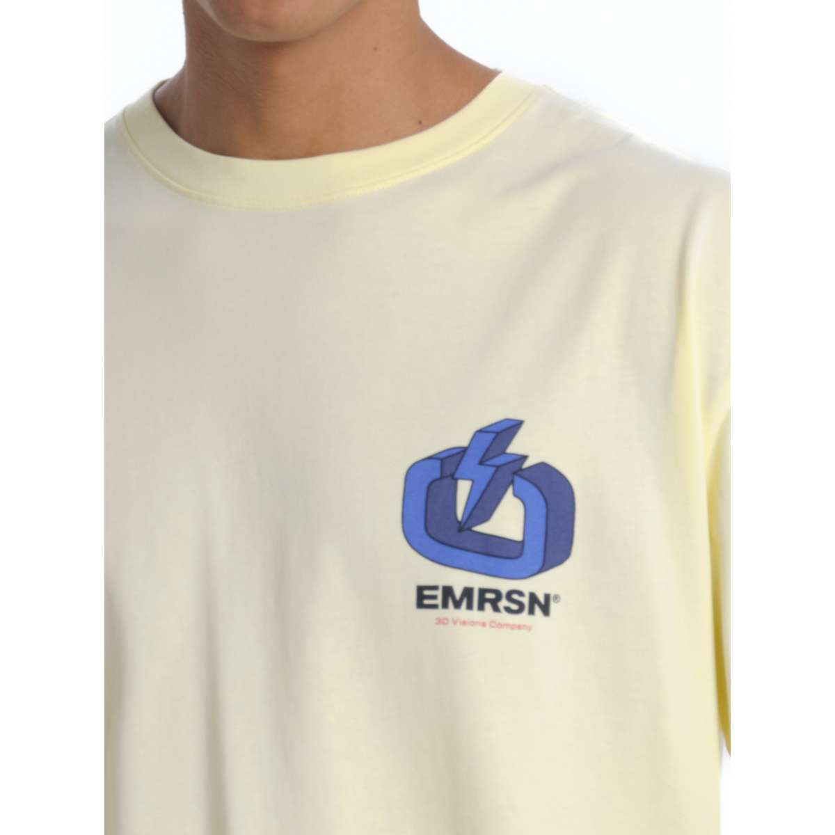 EMRSN ΄΄3D VISIONS COMPANY΄΄ ΑΝΔΡΙΚΟ T-SHIRT COTTON PALE YELLOW