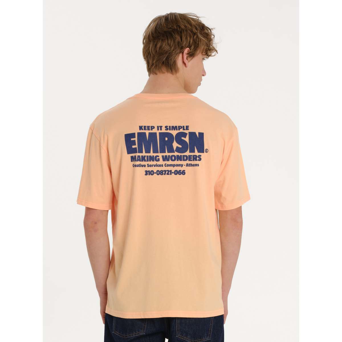 EMERSON KEEP IT SIMPLE ΑΝΔΡΙΚΟ ΚΟΝΤΟΜΑΝΙΚΟ T-SHIRT PEACH - Σομόν - S