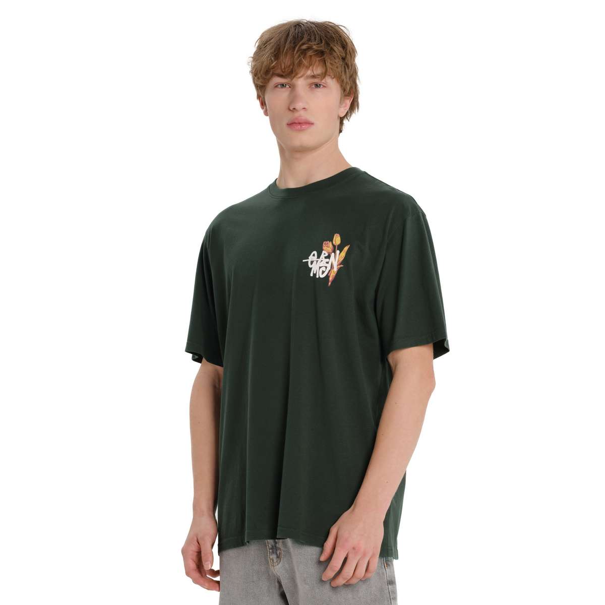 EMERSON ΑΝΔΡΙΚΟ ΚΟΝΤΟΜΑΝΙΚΟ T-SHIRT COTTON FOREST GREEN