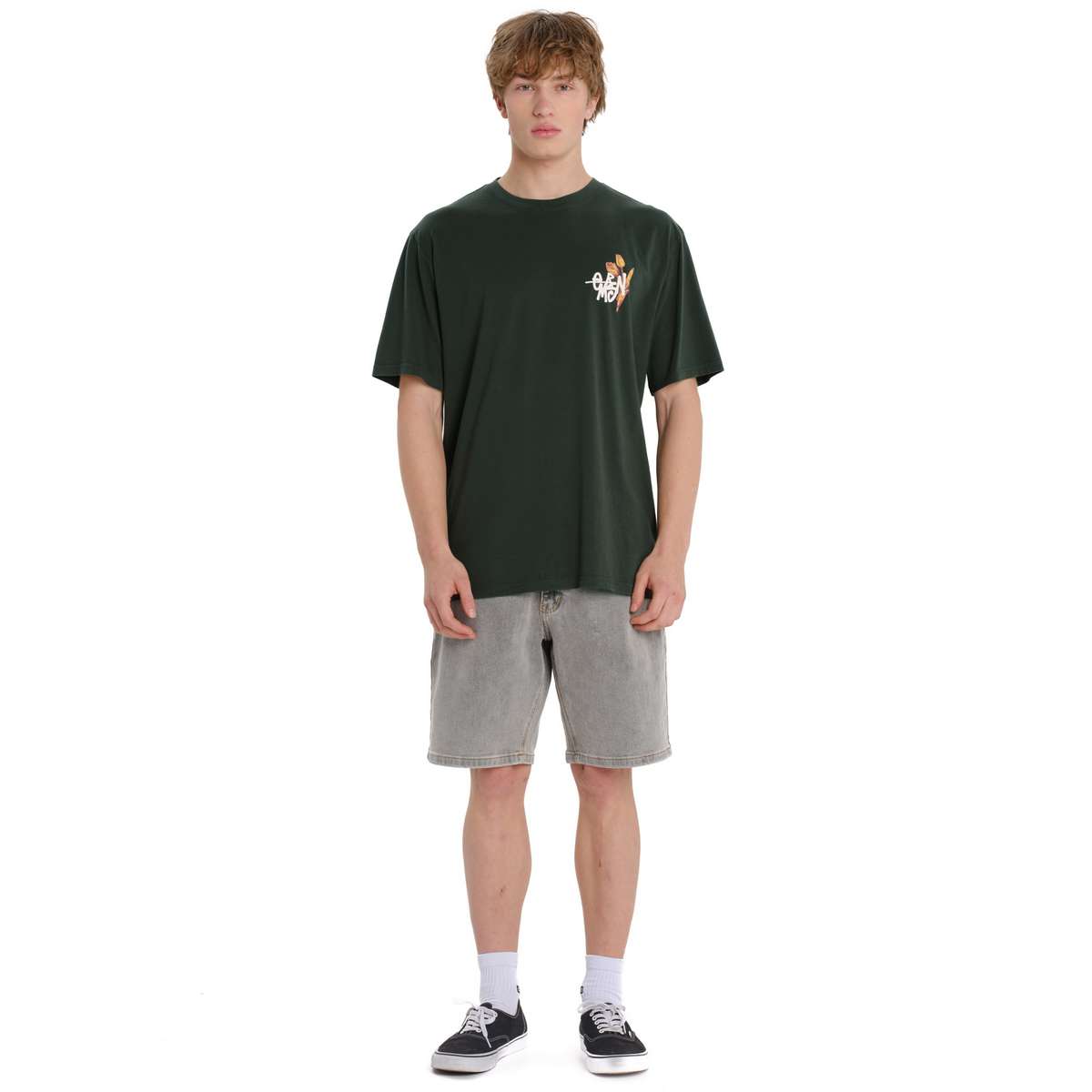 EMERSON ΑΝΔΡΙΚΟ ΚΟΝΤΟΜΑΝΙΚΟ T-SHIRT COTTON FOREST GREEN