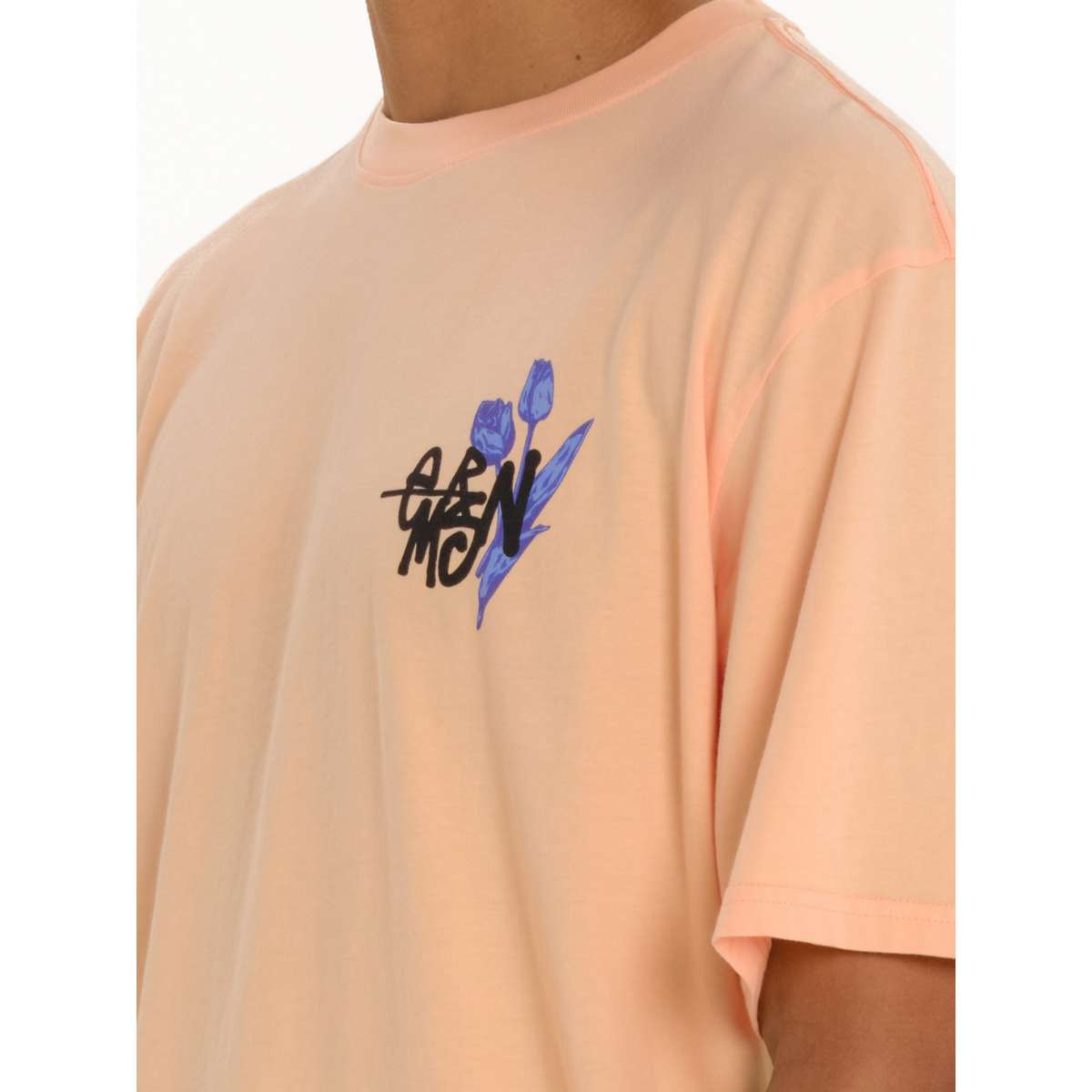 EMERSON ΑΝΔΡΙΚΟ ΚΟΝΤΟΜΑΝΙΚΟ T-SHIRT COTTON PEACH