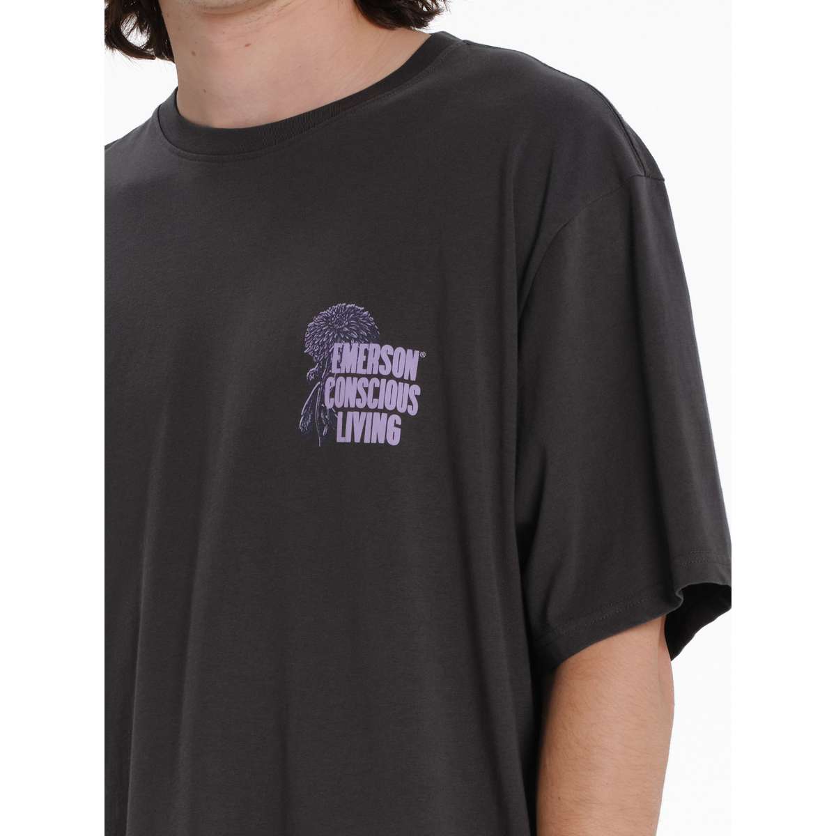 EMERSON CONSCIOUS LIVING ΑΝΔΡΙΚΟ T-SHIRT COTTON CHARCOAL