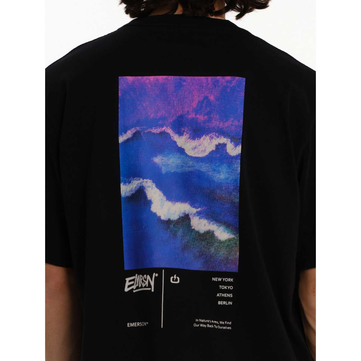 EMERSON ΑΝΔΡΙΚΟ ΚΟΝΤΟΜΑΝΙΚΟ T-SHIRT COTTON BLACK