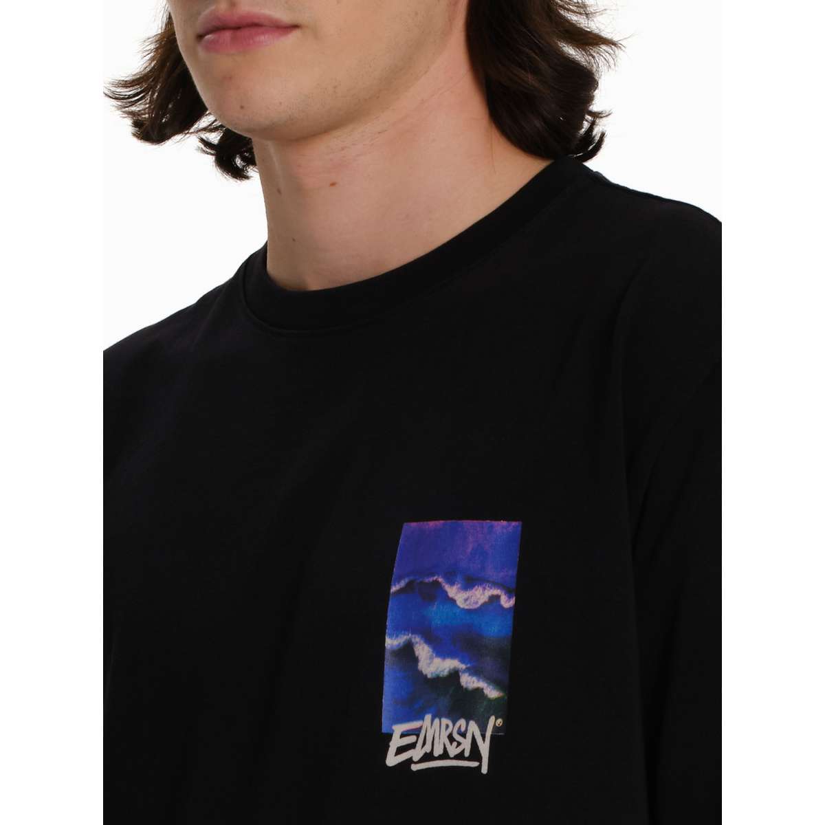 EMERSON ΑΝΔΡΙΚΟ ΚΟΝΤΟΜΑΝΙΚΟ T-SHIRT COTTON BLACK