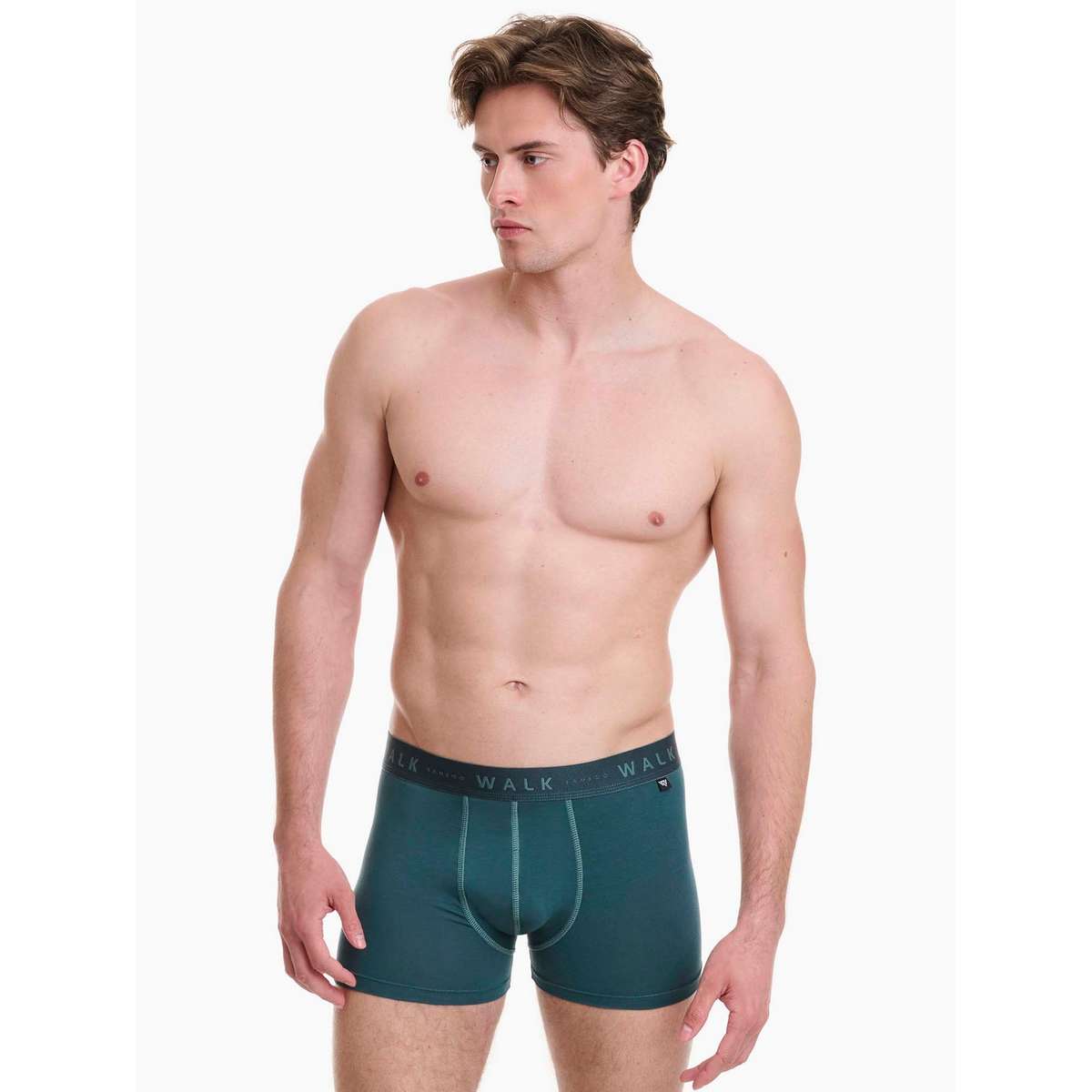 Walk Ανδρικά Μποξεράκια Μπαμπού Χακί-Πράσινο 2Pack W1776-2440
