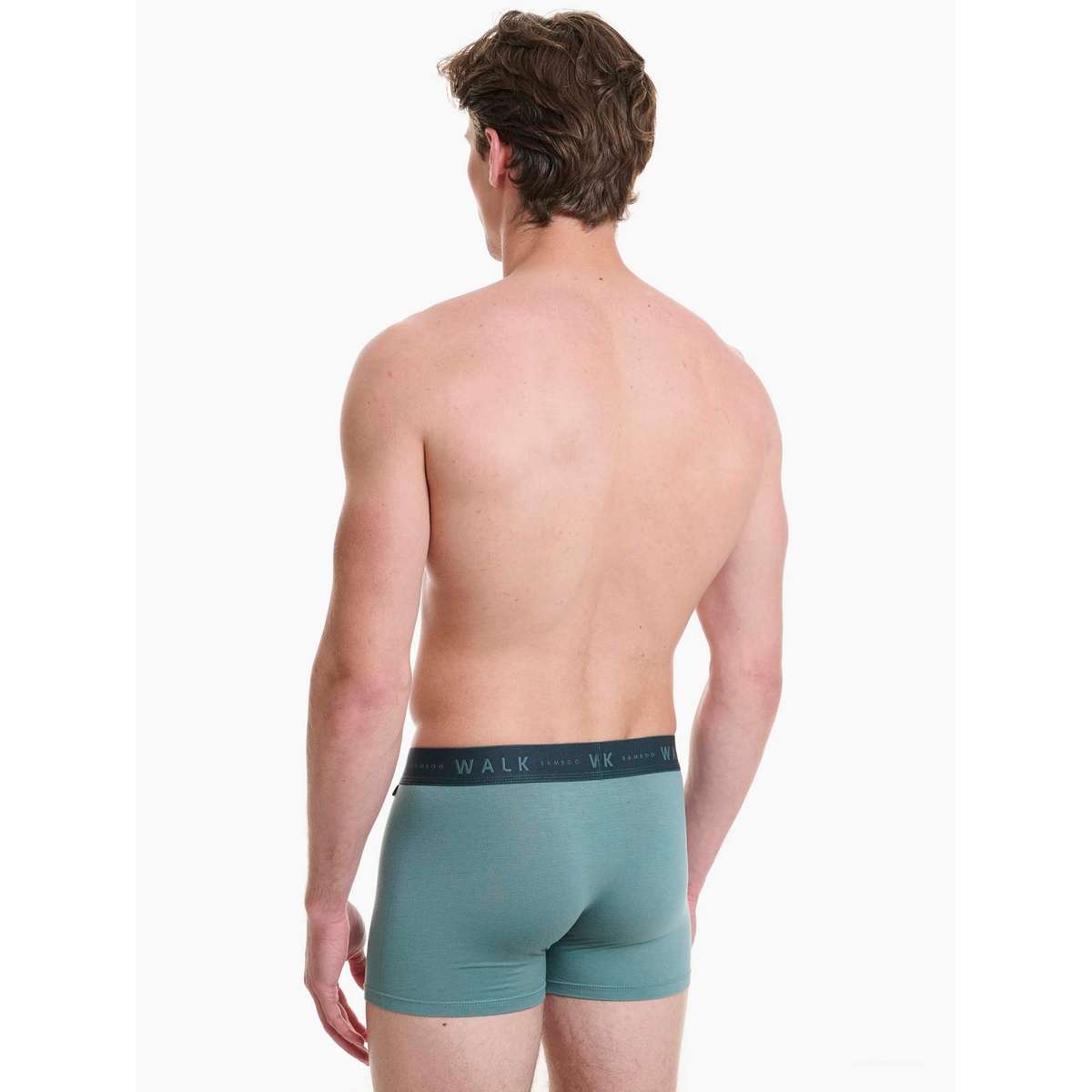 Walk Ανδρικά Μποξεράκια Μπαμπού Χακί-Πράσινο 2Pack W1776-2440