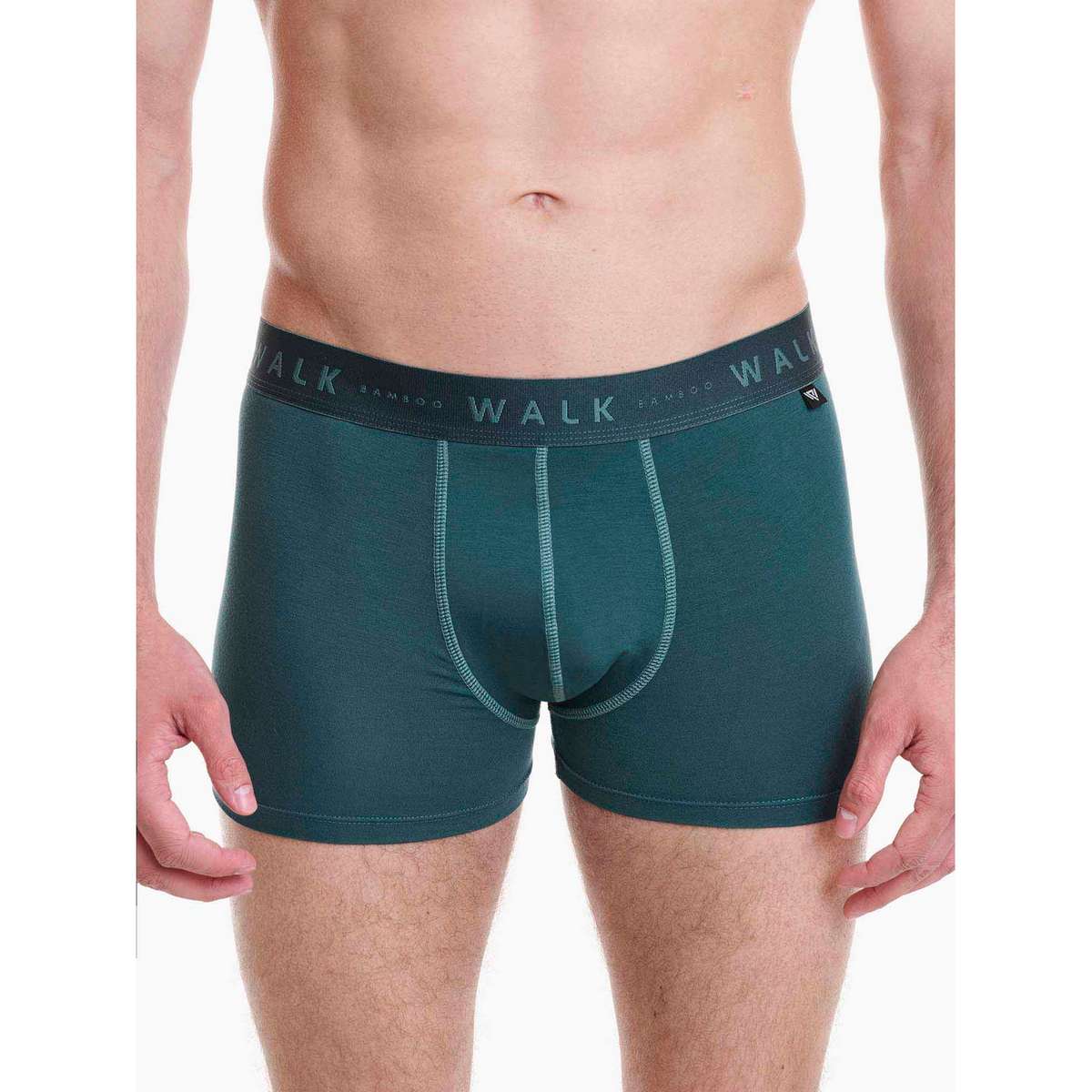 Walk Ανδρικά Μποξεράκια Μπαμπού Χακί-Πράσινο 2Pack W1776-2440