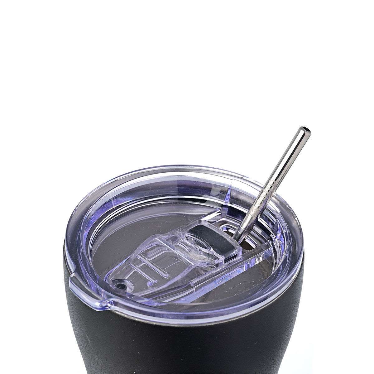 Estia Coffee Mug Save The Aegean Θερμός Ανοξείδωτο BPA Free 350ml Midnight Black με Καλαμάκι