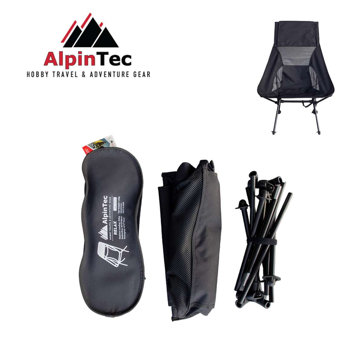 ALPINPRO Καρέκλα Alpintec Relax CH151 BLACK