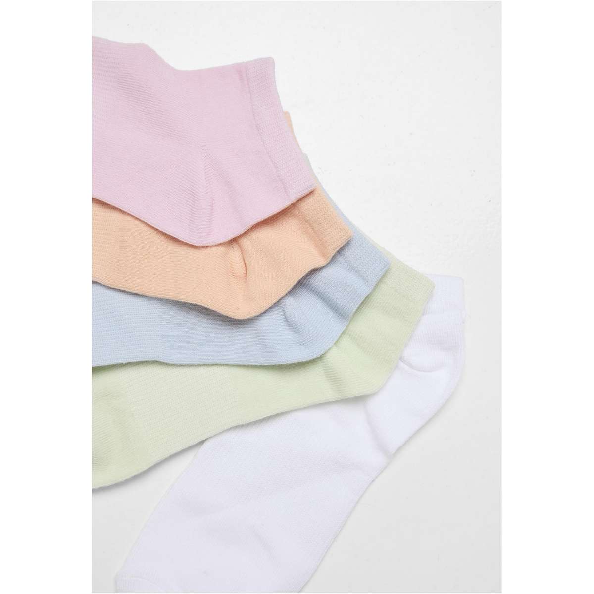 URBAN CLASSICS NO SHOW SOCKS 5-PACK MULTICOLOR