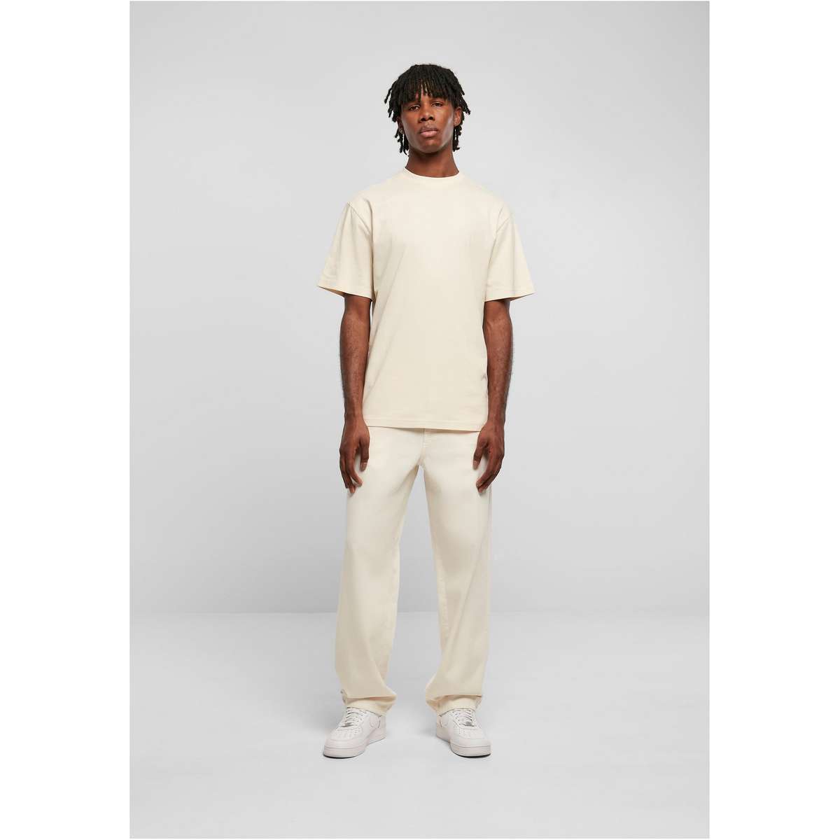 URBAN CLASSICS MEN’S REGULAR FIT COTTON TALL TEE TB006 WHITESAND