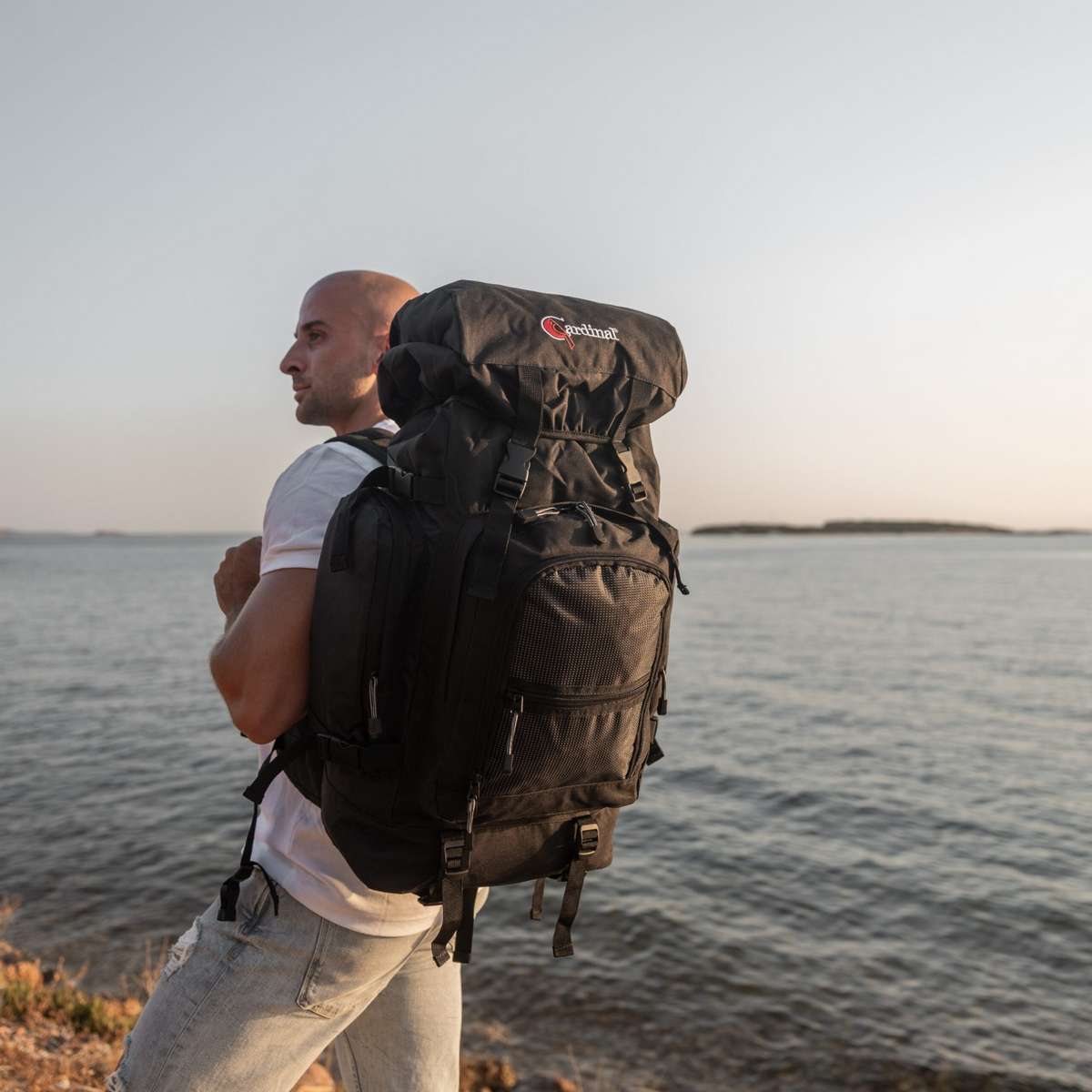 Cardinal Ορειβατικό Σακίδιο 60lt Αδιάβροχο Μαύρο Expedition 