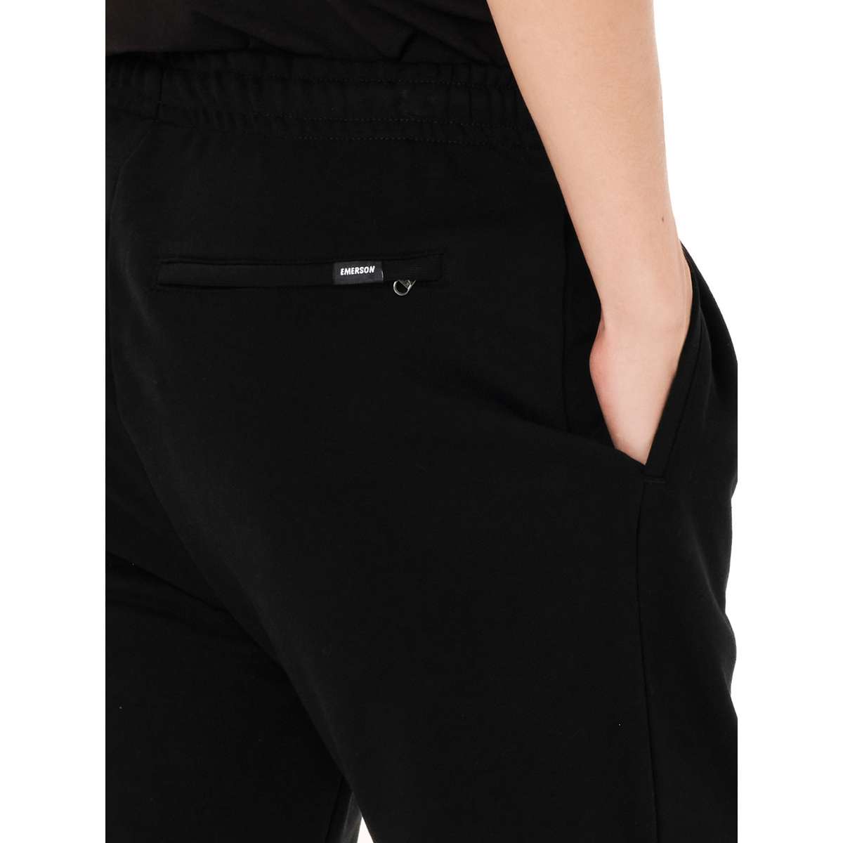 EMERSON MEN’S REGULAR FIT COTTON SWEAT PANTS 262.EM25.65 BLACK