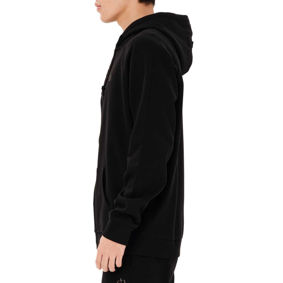 EMERSON MEN’S REGULAR FIT COTTON FULL ZIP HOODIE 262.EM21.89 BLACK