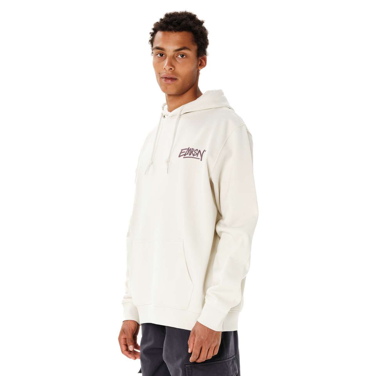 EMERSON TAG MEN΄S REGULAR FIT COTTON SWEATSHIRT HOODIE CLAY WHITE