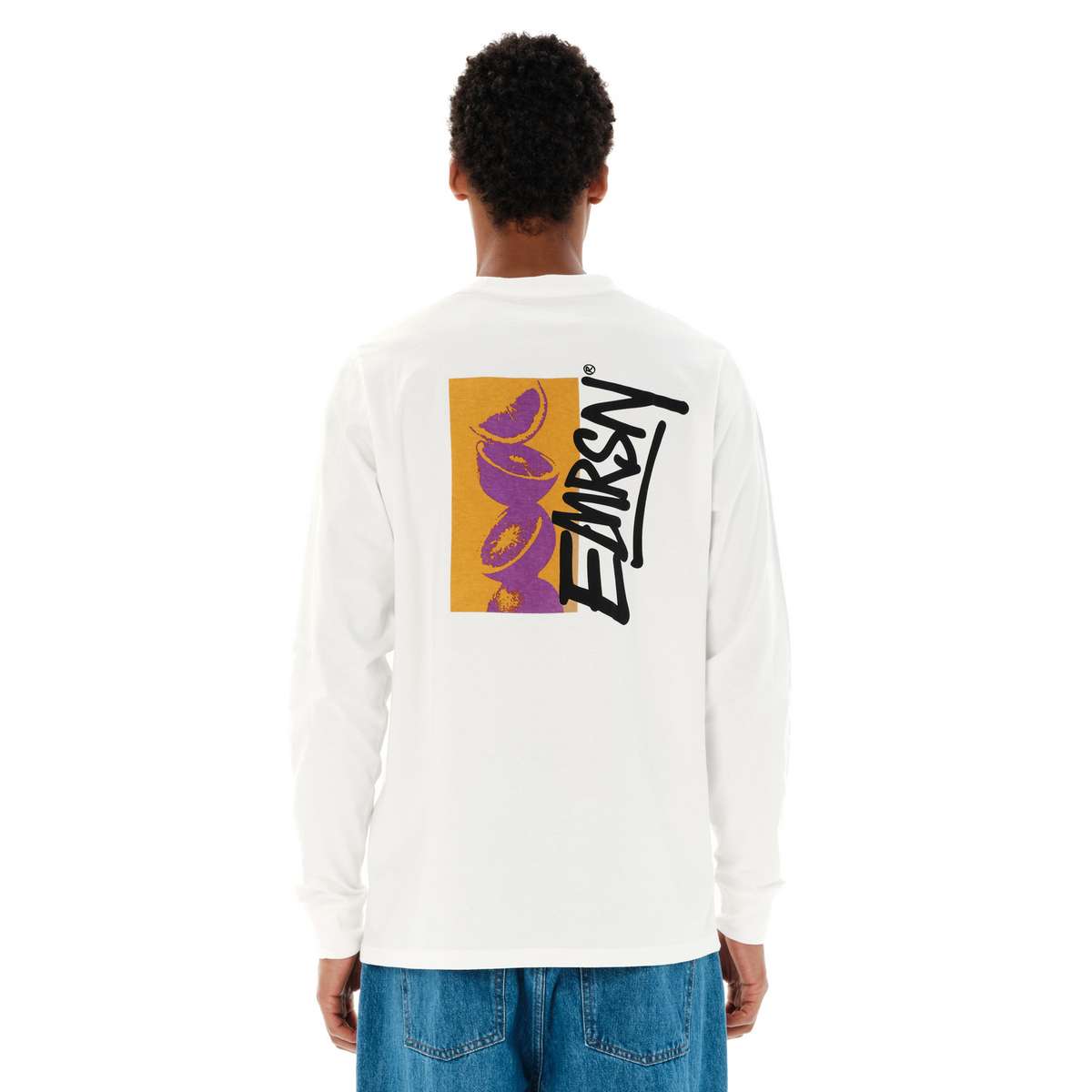 EMERSON MEN’S REGULAR FIT COTTON LONG SLEEVE TEE OFF WHITE