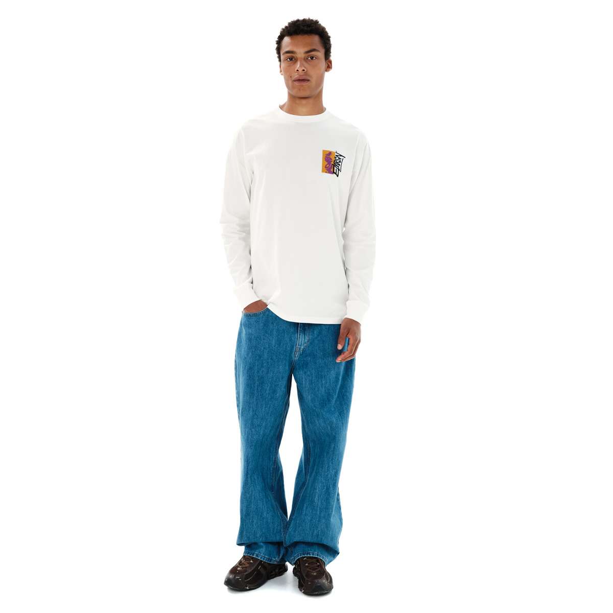 EMERSON MEN’S REGULAR FIT COTTON LONG SLEEVE TEE OFF WHITE