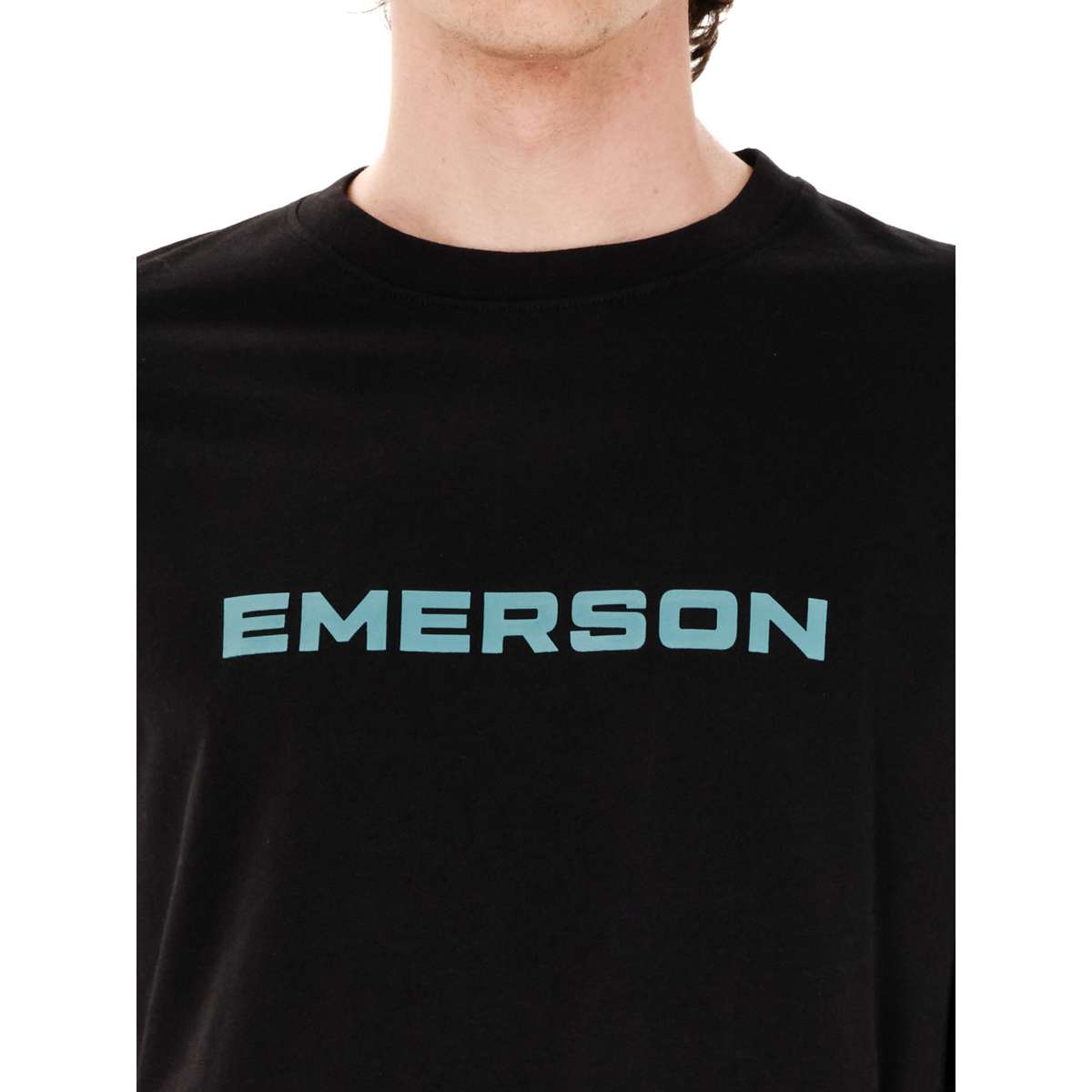 EMERSON MEN’S REGULAR FIT COTTON LONG SLEEVE TEE 262.EM31.01 BLACK
