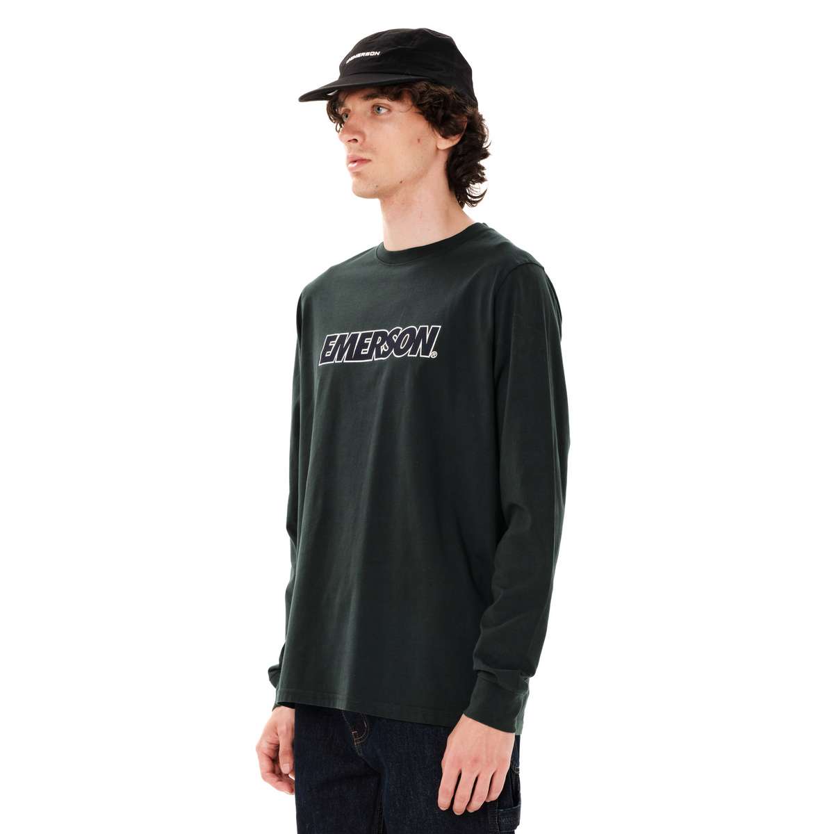 EMERSON MEN’S REGULAR FIT COTTON LONG SLEEVE TEE FOREST TEAL