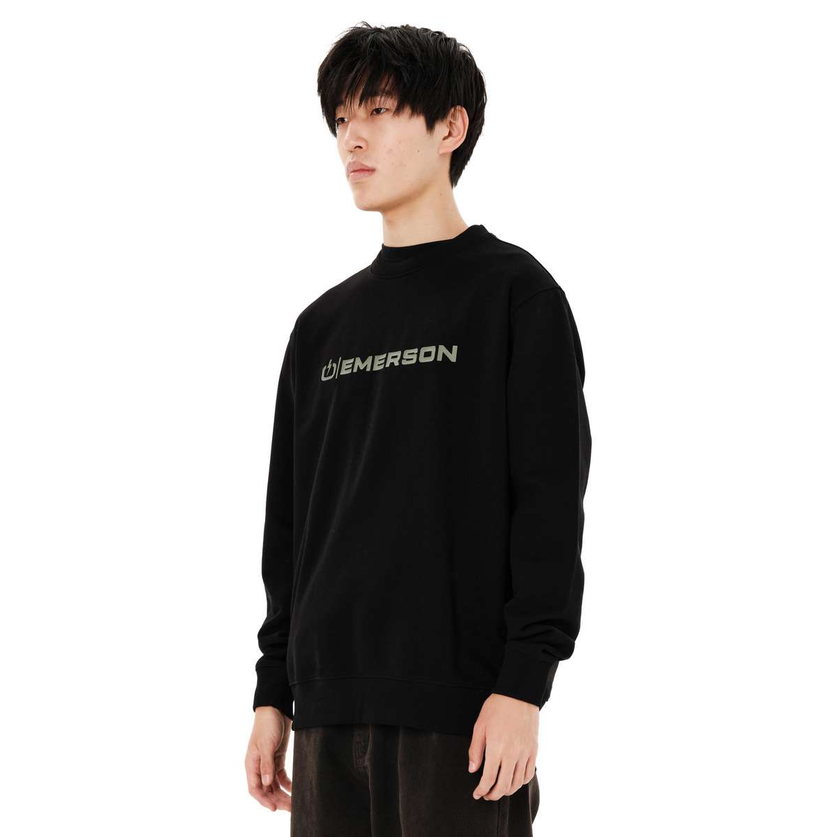 EMERSON MEN’S REGULAR FIT COTTON CLASSIC CREW NECK BLACK 