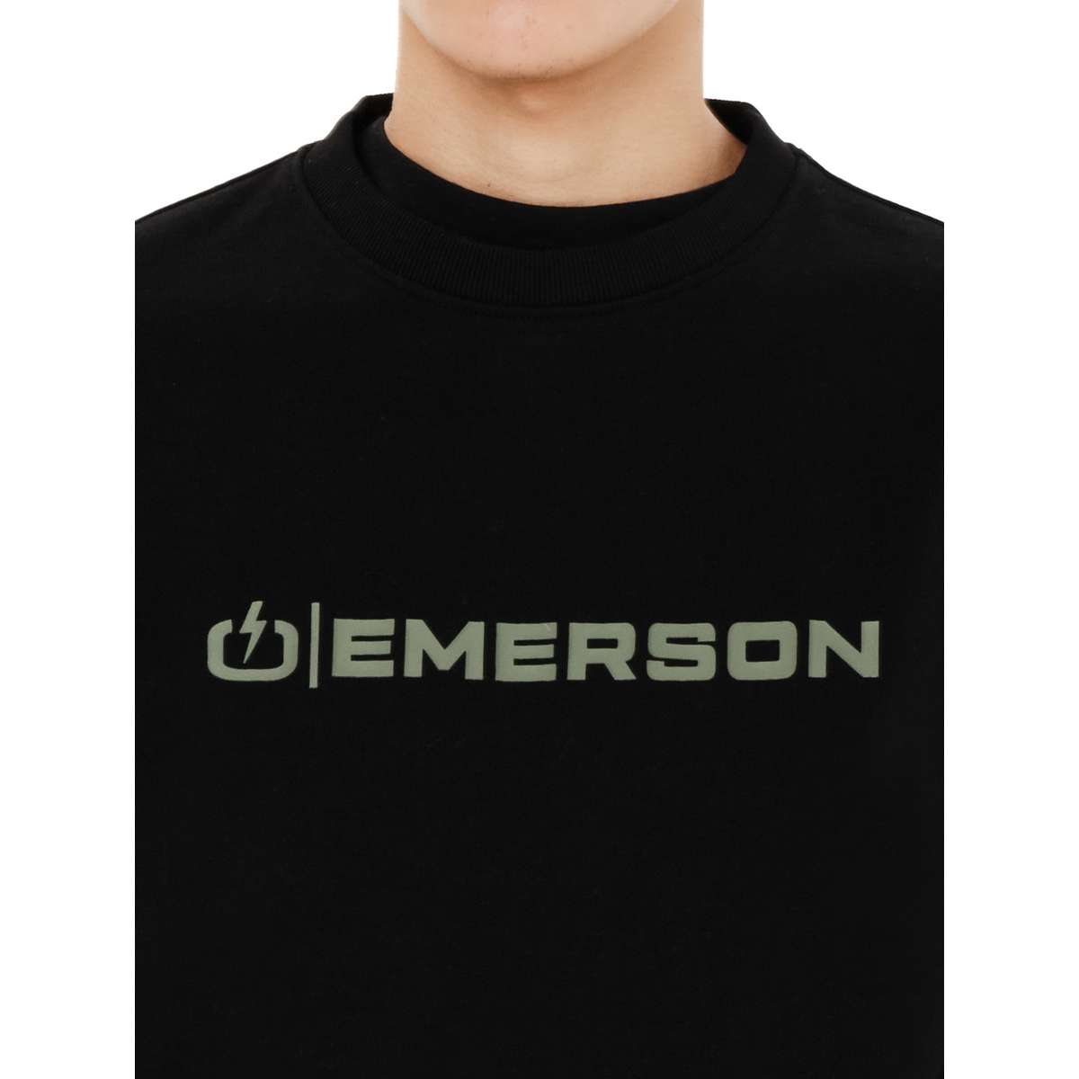 EMERSON MEN’S REGULAR FIT COTTON CLASSIC CREW NECK BLACK 