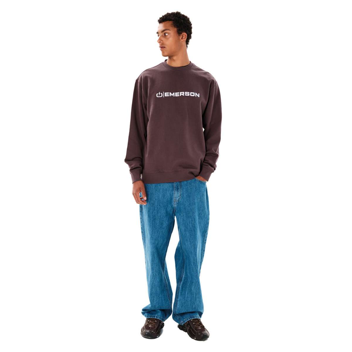 EMERSON MEN’S REGULAR FIT COTTON CLASSIC CREW NECK DUSTY PLUM