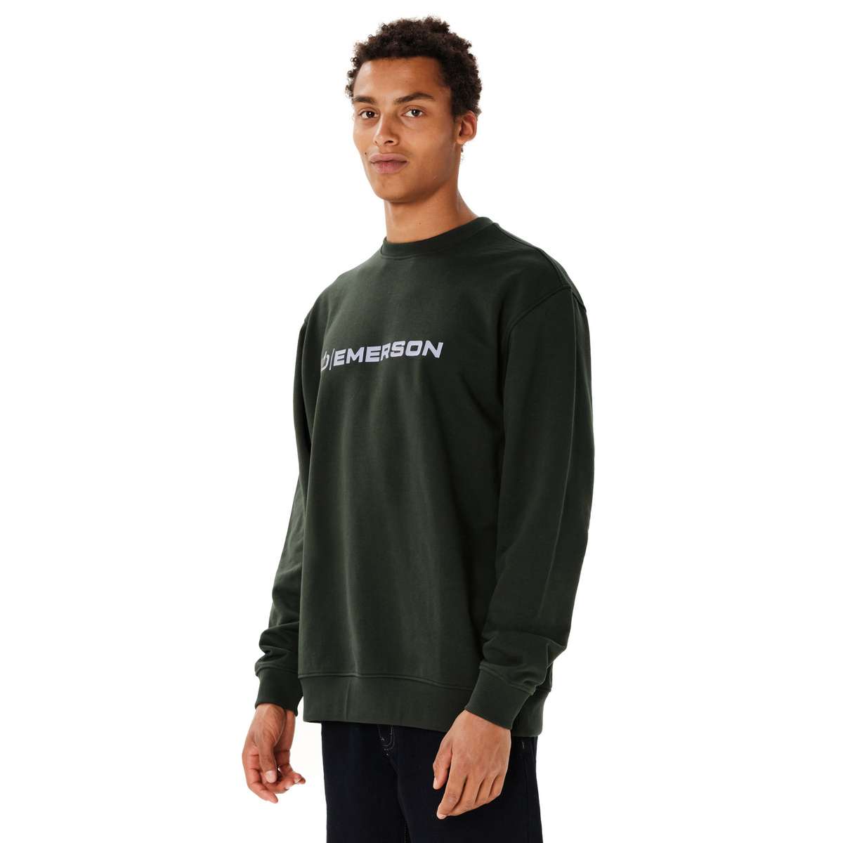 EMERSON MEN’S REGULAR FIT COTTON CLASSIC CREW NECK FOREST GREEN