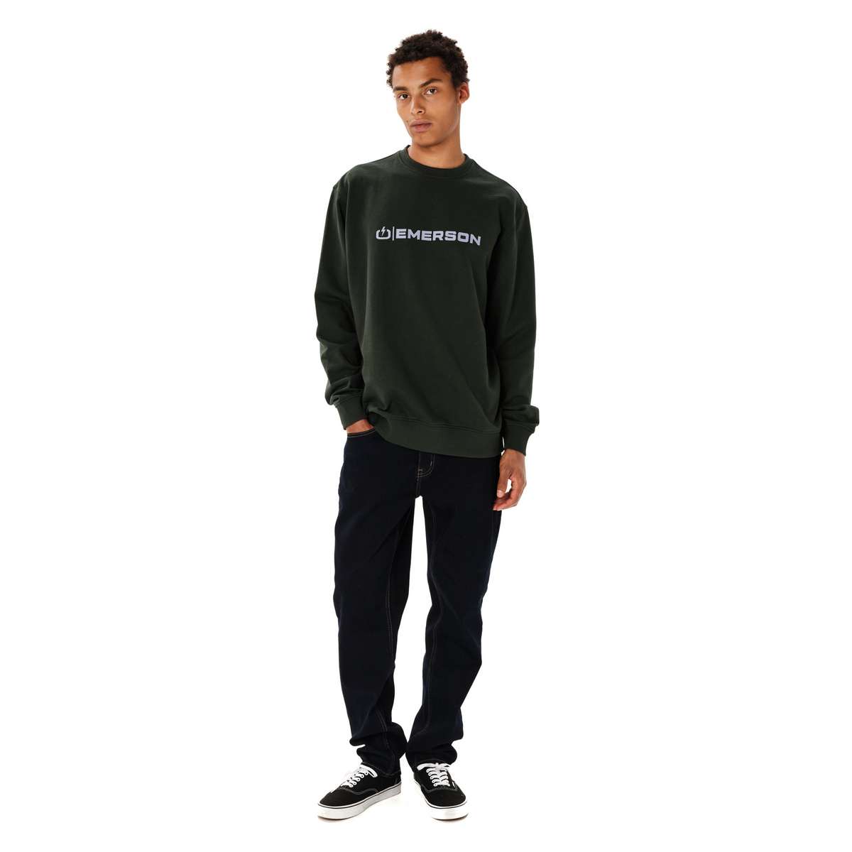 EMERSON MEN’S REGULAR FIT COTTON CLASSIC CREW NECK FOREST GREEN