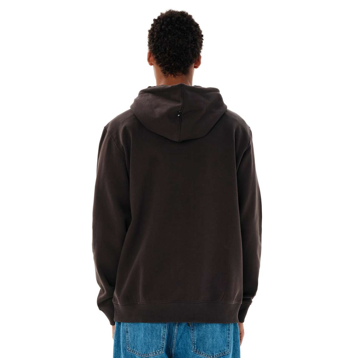 EMERSON LOGO MEN’S REGULAR FIT COTTON PULLOVER HOODIE COFFEE BROWN