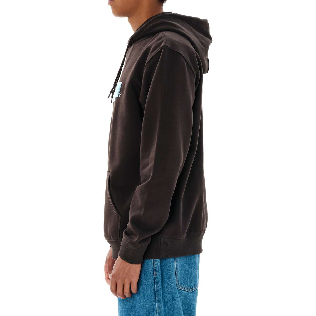 EMERSON LOGO MEN’S REGULAR FIT COTTON PULLOVER HOODIE COFFEE BROWN