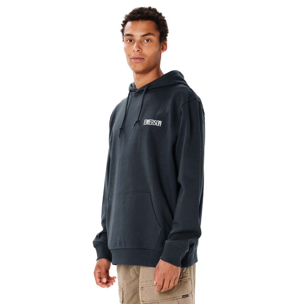 EMERSON ΄΄RESPONSIBLE LIVING΄΄ MEN’S COTTON PULLOVER HOODIE TEAL BLUE