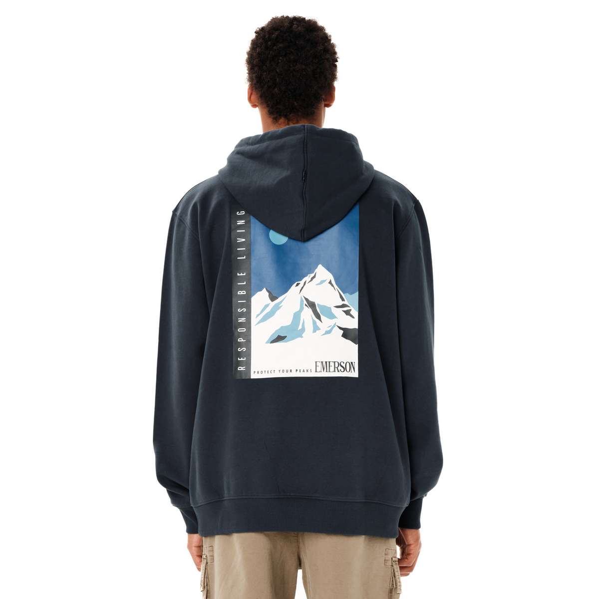 EMERSON ΄΄RESPONSIBLE LIVING΄΄ MEN’S COTTON PULLOVER HOODIE TEAL BLUE
