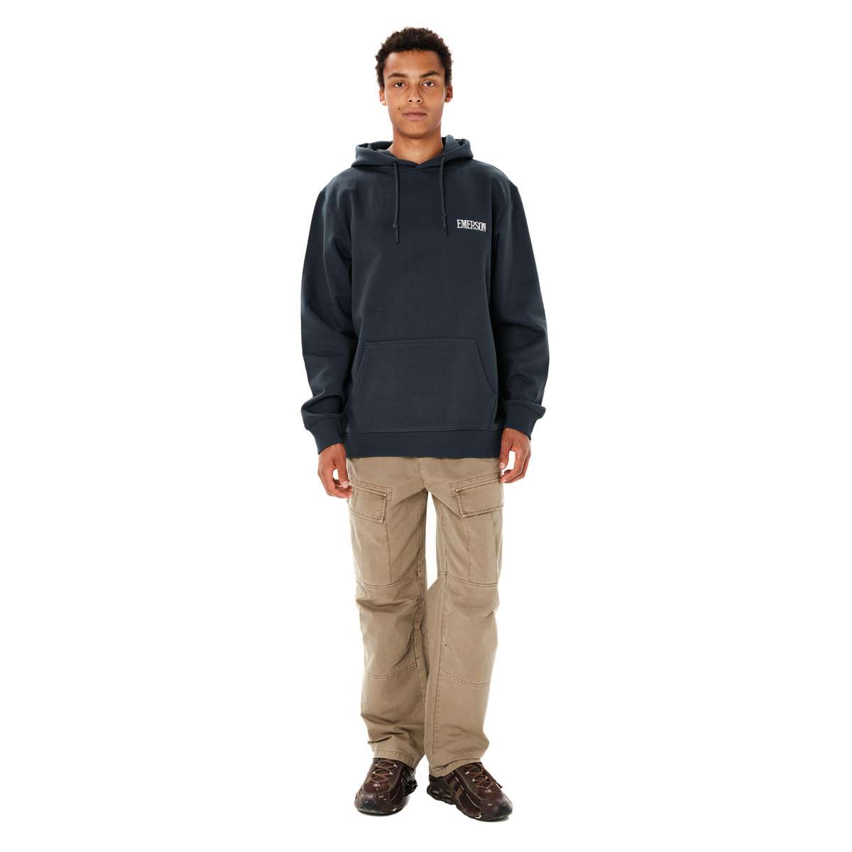 EMERSON ΄΄RESPONSIBLE LIVING΄΄ MEN’S COTTON PULLOVER HOODIE TEAL BLUE