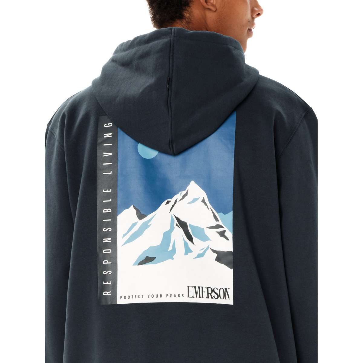 EMERSON ΄΄RESPONSIBLE LIVING΄΄ MEN’S COTTON PULLOVER HOODIE TEAL BLUE