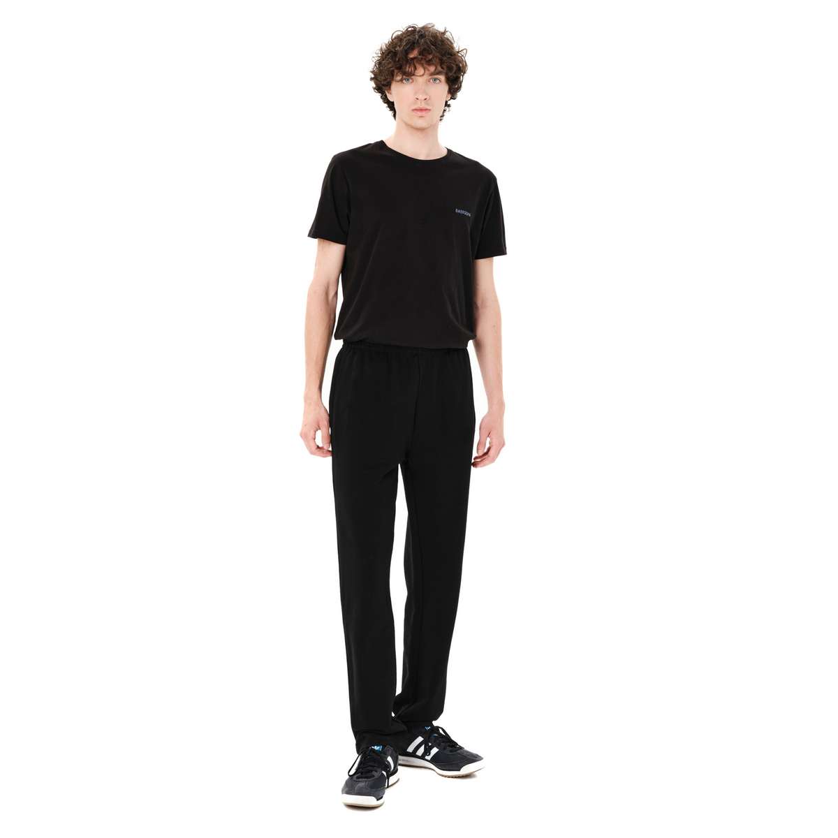 EMERSON MEN’S REGULAR FIT COTTON SWEAT PANTS BLACK
