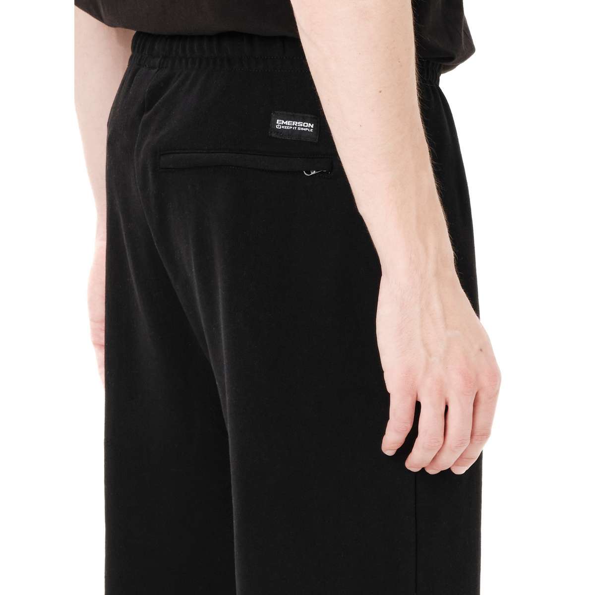 EMERSON MEN’S REGULAR FIT COTTON SWEAT PANTS BLACK