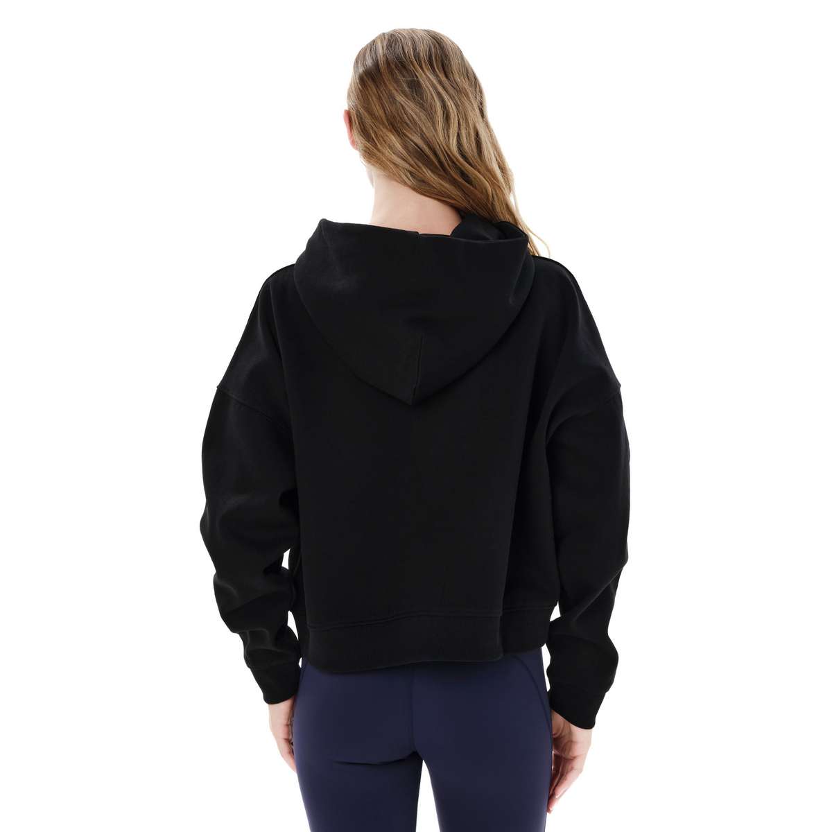 EMERSON ΓΥΝΑΙΚΕΙΟ CROP ΦΟΥΤΕΡ ΜΕ ΦΕΡΜΟΥΑΡ ΚΑΙ ΚΟΥΚΟΥΛΑ BLACK - Μαύρο - L