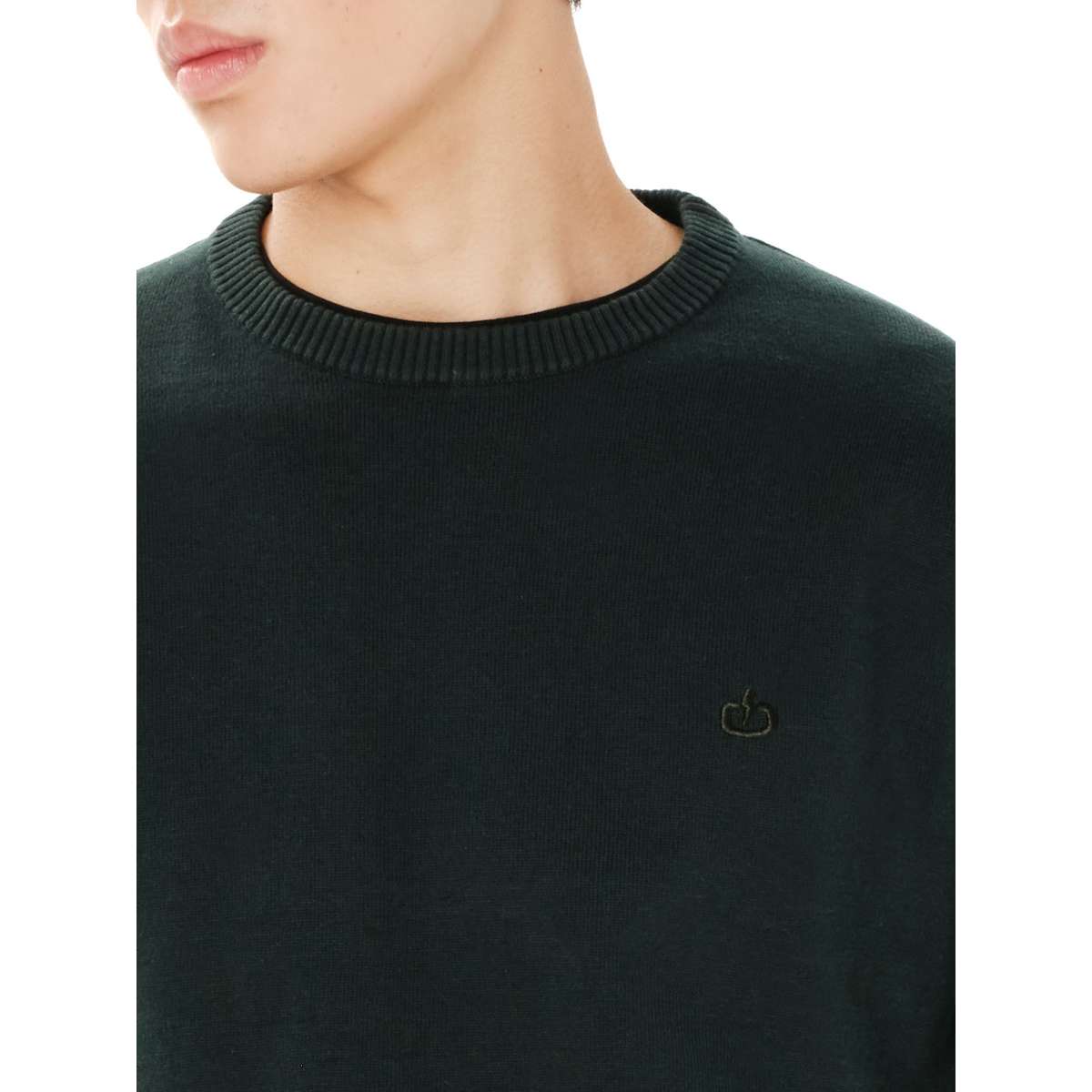 EMERSON MEN’S REGULAR FIT COTTON ΠΛΕΚΤΟ ΠΟΥΛΟΒΕΡ DARK GREEN