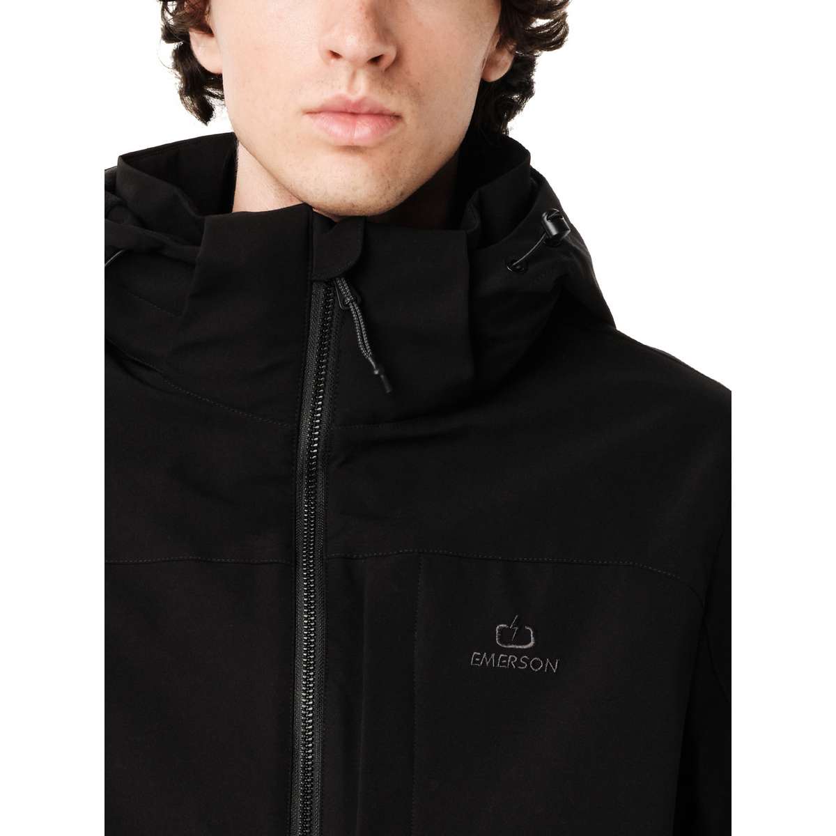 EMERSON MEN΄S JACKET WITH DETACHABLE HOOD REGULAR FIT BLACK