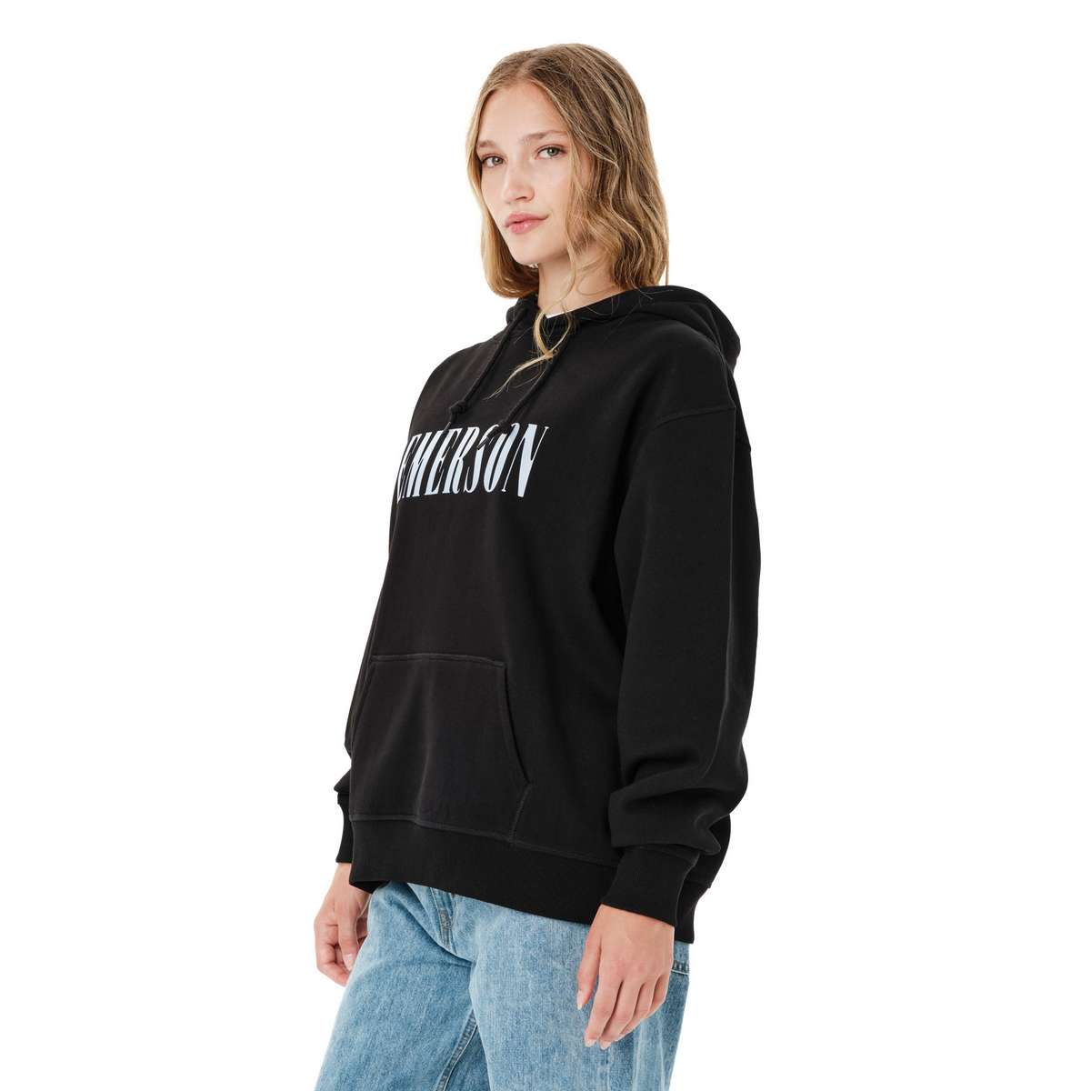 EMERSON WOMEN’S PULLOVER HOODIE BLACK - Μαύρο - M