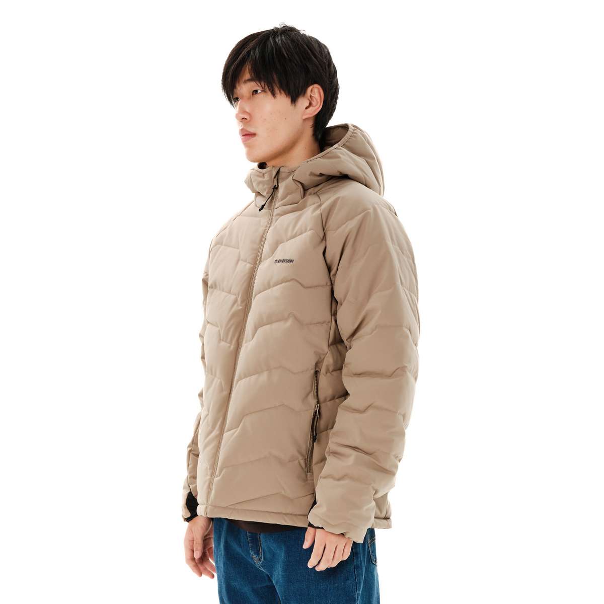 EMERSON MEN΄S REGULAR FIT HOODED PUFFER JACKET BEIGE