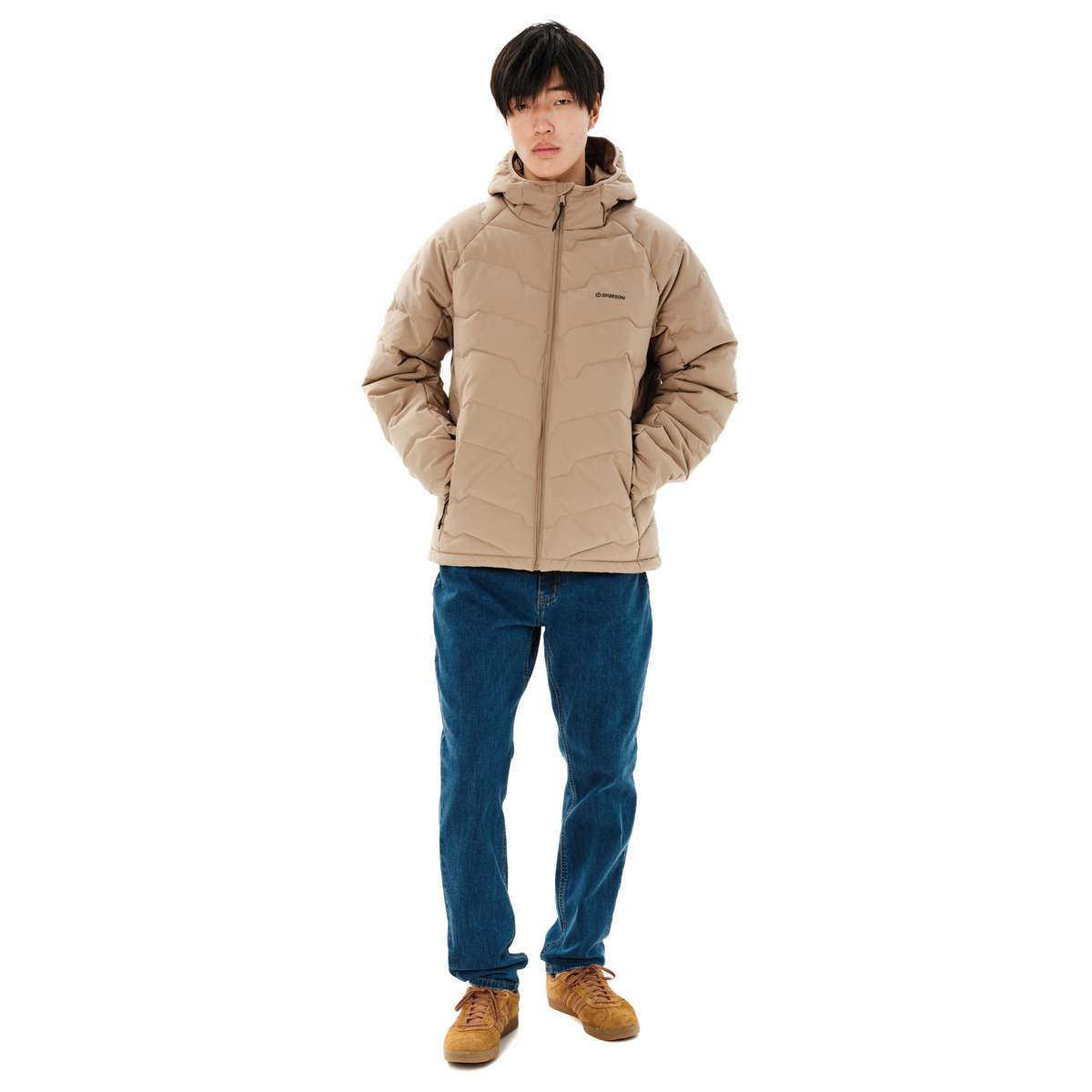 EMERSON MEN΄S REGULAR FIT HOODED PUFFER JACKET BEIGE